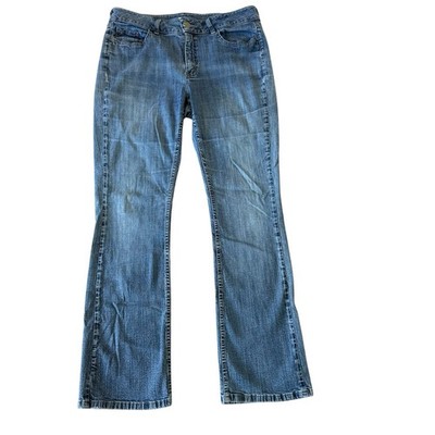 Riders by Lee Bootcut Jeans Women's Size-14 Blue Mid Rise 5-Pocket Medium Wash