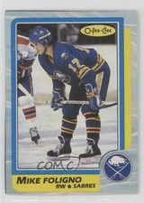 1986-87 O-Pee-Chee Box Bottoms Mike Foligno #D 1ct0