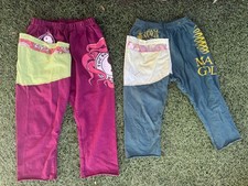 2 OOAK handgefertigte Kinderhosen weites Bein maßgeschneidert Upcycling Shirts Größe 4T, 6T Surf Maui