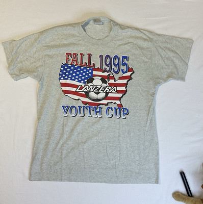 Vintage 1995 Fruit of the Loom Lanzera Soccer T Shirt USA Made Men s Large