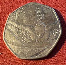 2016 Team GB Swimming Olympics Aquatics Swimmer 50p Fifty Pence Coin