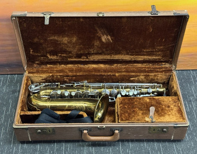 Vintage Italian Alexandre Alto Saxophone Eb Serial 1006 Stencil TRADE MARK