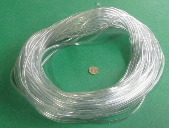 PVC Tubing, Clear, 1/4" OD x 1/8" ID x 1/16" Wall x 100 Foot Coil - Image 2 of 3