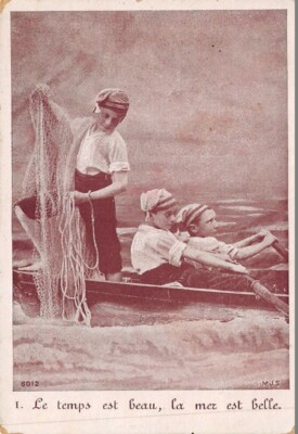 CPA Fancy - Kids in a Boat ''Weather is Beautiful, Sea is Beautiful''
