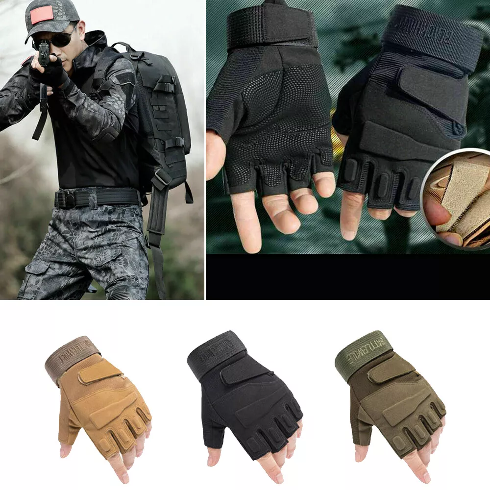 Shock Resistant Half Finger Motorcycle Climbing cycling bike Sport Tactical  Gloves