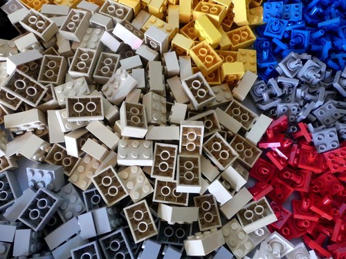 Lotto Lego sistema MM4 ad esempio mattoncini 2X6 alti in vari colori giunti - Foto 9 di 18