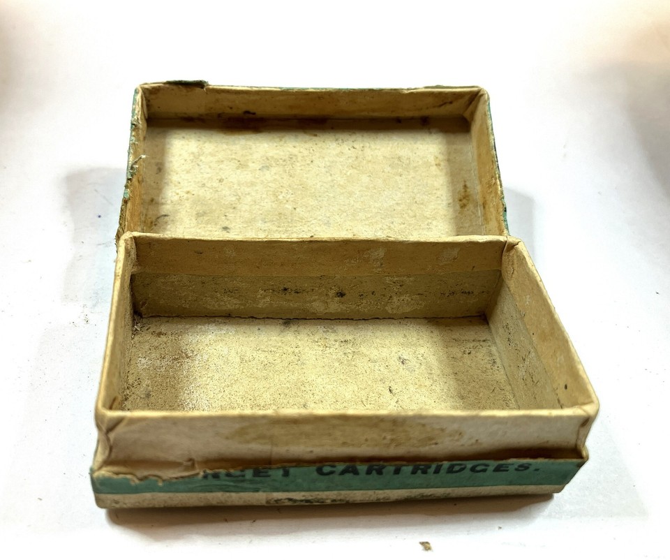 Antique Winchester 22 Short Rifle Cartridge EMPTY BOX - Two Piece Ammo ...