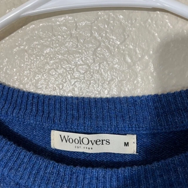Suéter WoolOvers Para Hombres Mediano Lana Merino Cachemira Pullover Tejido Sudadera Foto 3 de 4