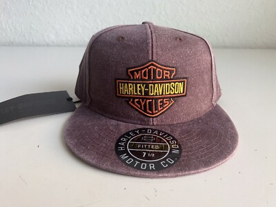 Harley-Davidson Cap Hat Bar & Shield Washed Fitted 97777-23VM Brown Sz 7 1/2 NEW