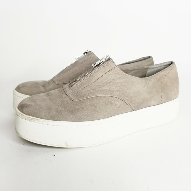vince warner zip suede platform sneakers