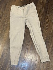 Boys Sonoma Khaki Drawstring Stretch Jogger Pants Size Large 14/16