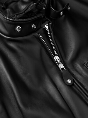 SCHOTT Classic Racer Slim-Fit Leather Biker Jacket 141MP