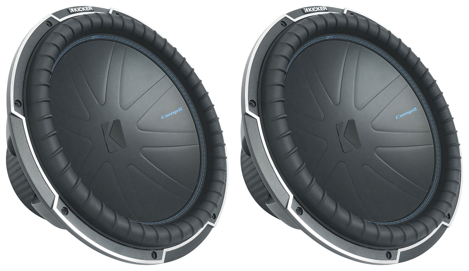 2 Автомобильные сабвуферы Kicker 51CWQ152 COMP Q 15 мощностью 1200 Вт DVC 2-омные сабвуферы CWQ152 143090₽