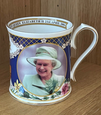 Aynsley Limited Edition Tankard zum Feiern *Queen Elizabeth* 80. Geburtstag NEU