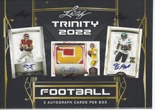 2022 LEAF TRINITY FOOTBALL FACTORY SEALED HOBBY BOX