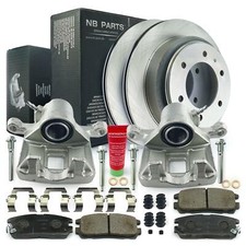 2x Bremssattel Bremsbeläge Bremsscheiben hinten für Opel Frontera Monterey A B