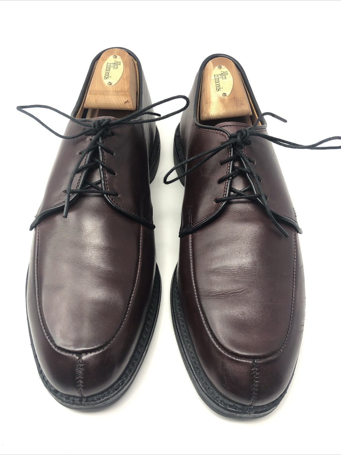 SAOLA Scarpe eleganti derby Allen Edmonds Kennett in pelle bordeaux punta spaccata da uomo taglia 7 5