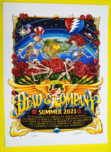 DEAD AND COMPANY - SUMMER TOUR 2023 - AJ MASTHAY - POSTER - ARTIST EDITION -WEIR - Picture 2 of 5