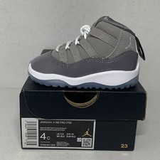 Jordan 11 Cool Grey Toddler Size 4c New 378040-005 Air Jordan Retro Baby Infant