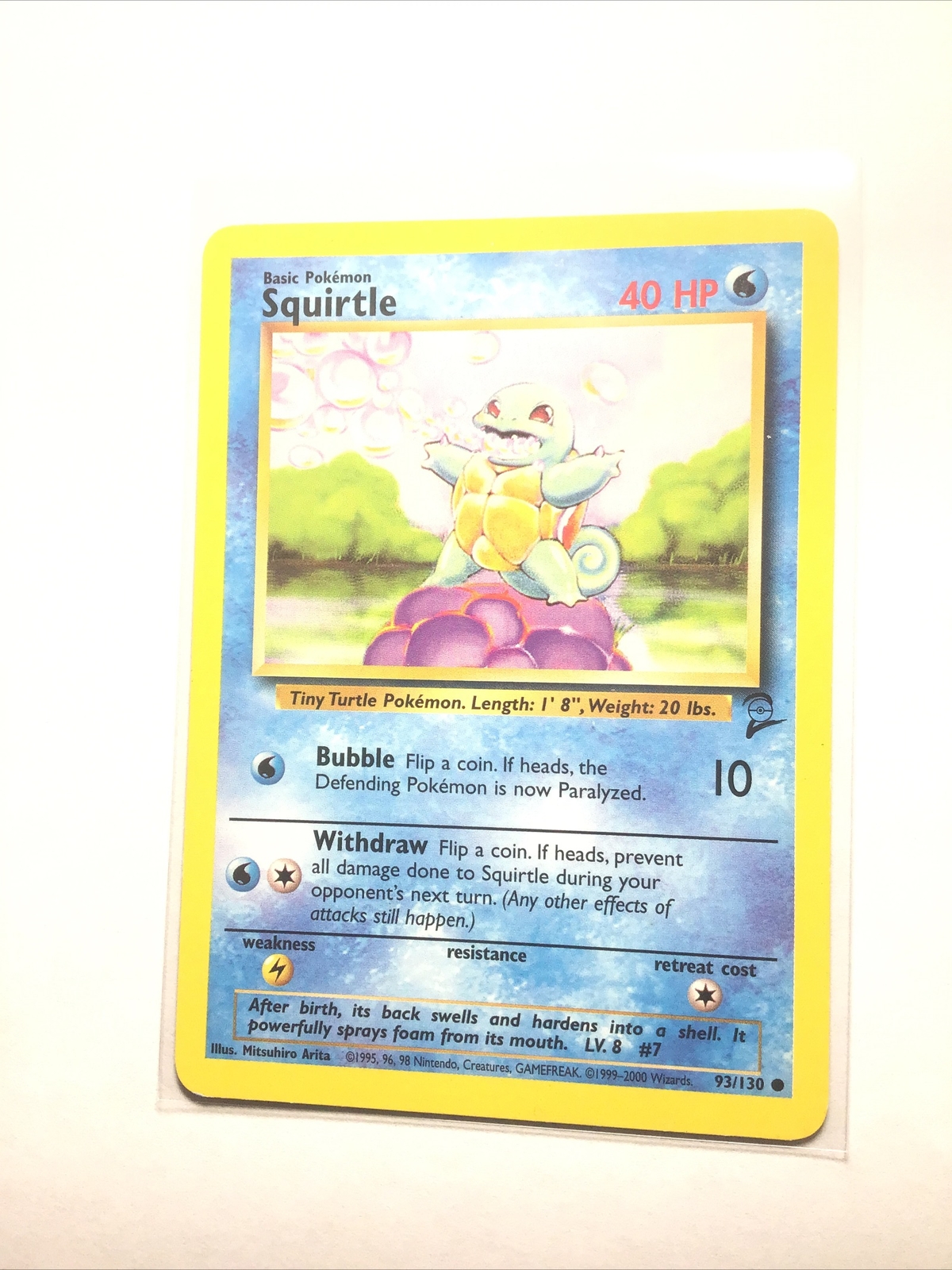 SQUIRTLE - 93/130 - Base Set 2 - Pokemon Card - LP