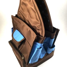 Tools Organizer Caring Bag with Dividers Canvas Blue Brown