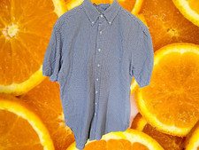 Ralph Lauren Blue and White Check Classic Fit Button Down Shirt Size Large