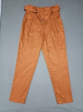 NWT~WINDSOR Woman's XS Belted Dress Pants RUST High-Waist 26" Inseam