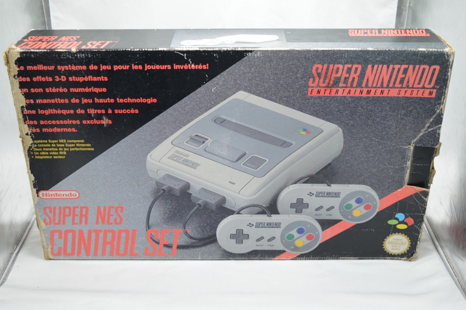 Console Super Nintendo pack complète en boite +manette + câbles  PAL SNES