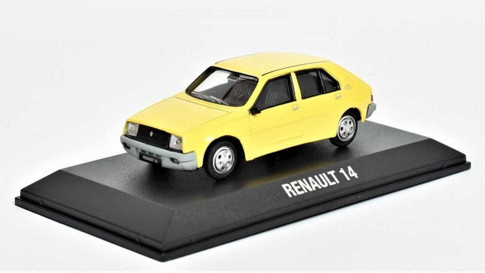 Norev Renault 14 GTL 1976 Yellow 1:43 Scale 4 Inch Diecast Model Car