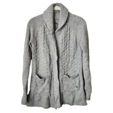 SMARTWOOL Hesperus Full Zip Cardigan Sweater 100% Merino Wool in grey Small