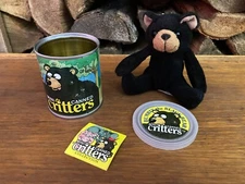 mini canned critters Bumbly the Black Bear Bumbly’s Den plush gag gift novelty