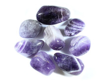 Amethyst Tumbled Gemstones - Banded Stones - Bulk Wholesale Options