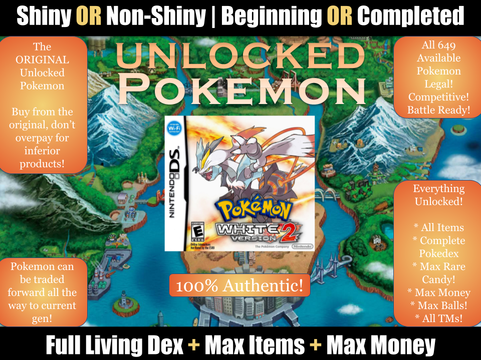 Pokemon White2 北米版 (ニンテンドーDS) Nintendo DS Pokemon White 2 Japanese With Box or Without Box