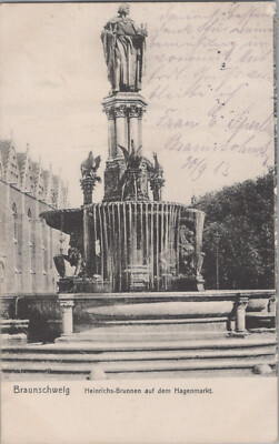 Postcard, Brunswick-Heinrichs-Brunnen (BM) 51021