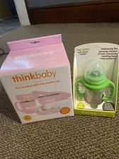 Thinkbaby BPA Free Feeding Set Pink - 7 Piece, Thinkbaby Sippy 9to36 Month.