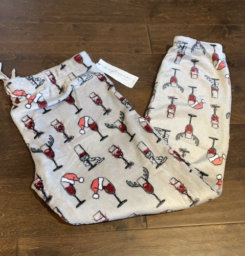 Just Love Women's Plush Pajama Set - Reindeer Snowflake Print, Soft Fleece Pjs, Size Medium