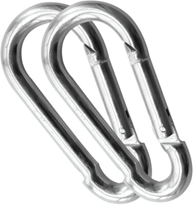 #ad 2 x Jumbo Oversized Gym Snap Hooks Clips Carabiners Home Attachment 750lbs Pair $13.95