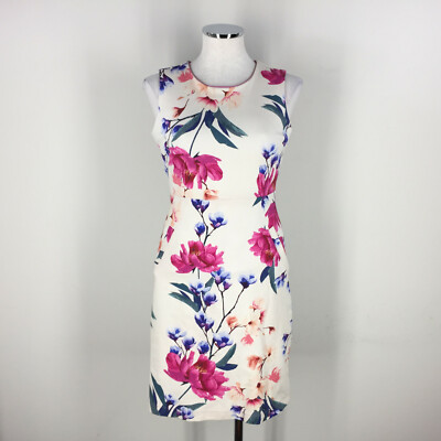 Lands' End Xs 2 Ponte knit Sheath dress Sleeveless Pink Cream Pockets Career | eBay Lands' End Xs 2 Ponte knit Sheath dress Sleeveless Pink Cream Pockets Career | eBay