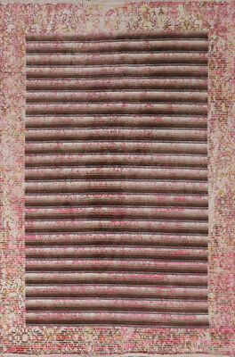 Unique Abstract Patterned Area Rug 6x9 ft Hand-knotted Wool