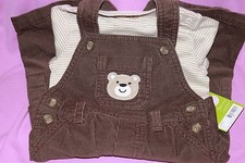 Baby Boys Carter's 2 pc Brown Bibs 9 Months New With Tags