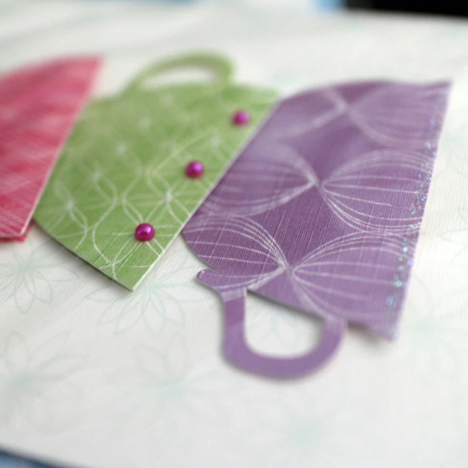 NEW Handcrafted Pop up Teacup Blank Any Occasion Invitation CARD+Envelope Set 3 - Image 3 of 4