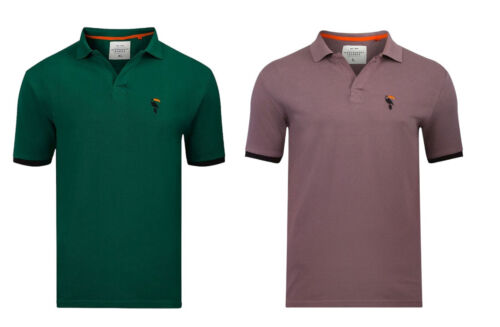 Mens Polo Shirt Independent Golf Toucan Pique Cotton Short Sleeve T-Shirt S-XL - Picture 1 of 13