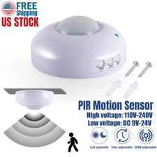 110-240V Automatic PIR Occupancy Motion Sensor Light Switch Auto On/Off Infrared
