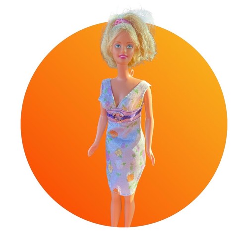 Mattel Barbie 1966 with windup on back blonde hair