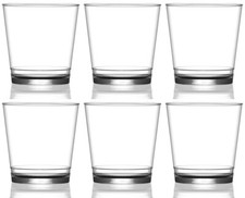 Rocks Glass Clear Reusable Polycarbonate Plastic 9oz - Pack of 6
