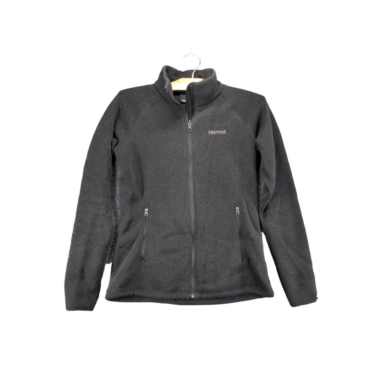 Marmot Womens Polartec Fleece Jacket Full Zip Size Small Black