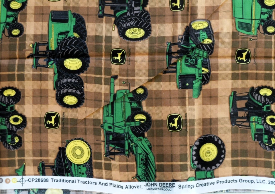 Springs Plaid Fabric CP28688 "Traditional Tractors & Plaid All Over" .9 Yard 35" - Image 4 of 4