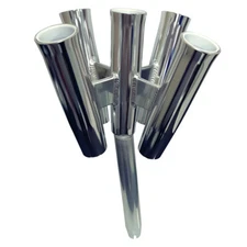 Tigress Five Rod Cluster - Bent Butt - Polished Aluminum  88157-2