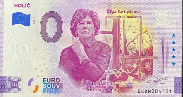 Banconota Holic Olga Bartosijkova Slovacchia 2022 Numero Vari