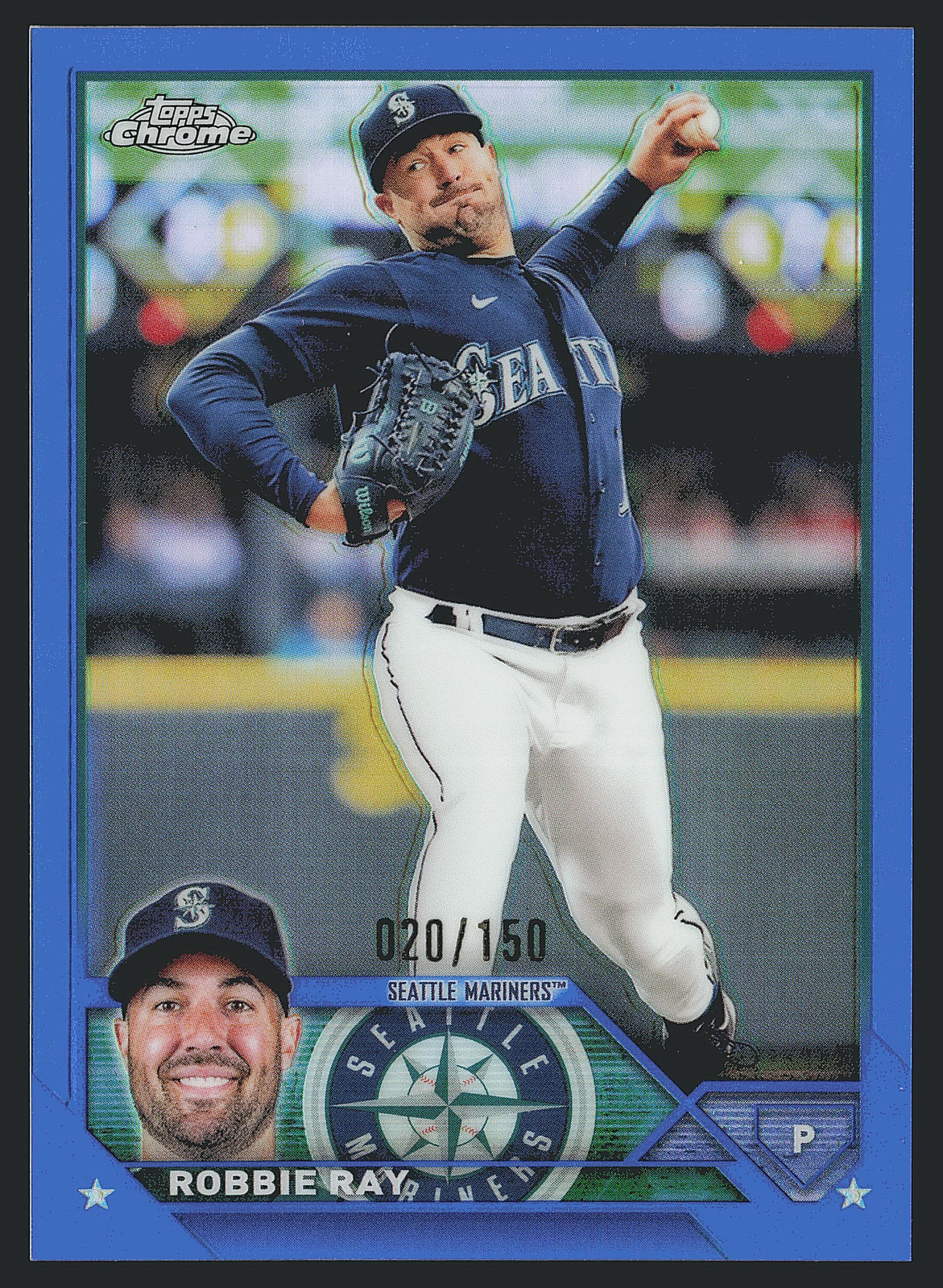 2023 Topps Chrome #159 Robbie Ray Blue Refractor #/150 SN